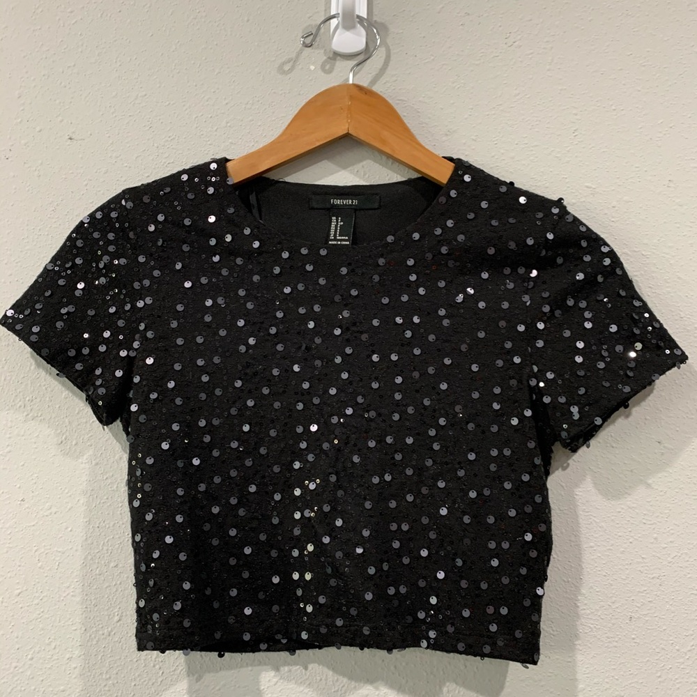 Forever 21 sequin crop top